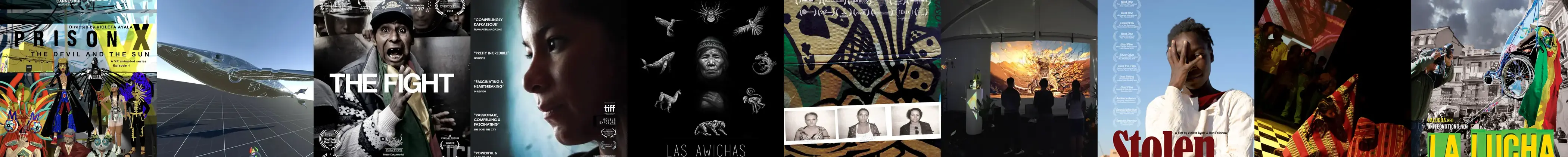 The posters of the works of United Notions Film, one after another.